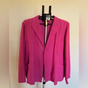 Eileen Fisher Bright Fuchsia Open-Front Blazer
